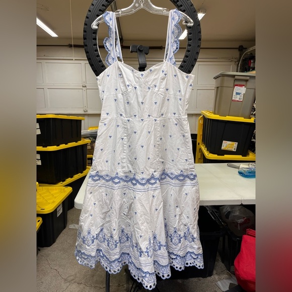 Jonathan Simkhai Eyelet Embroidered Bustier Midi Dress - Picture 9 of 15